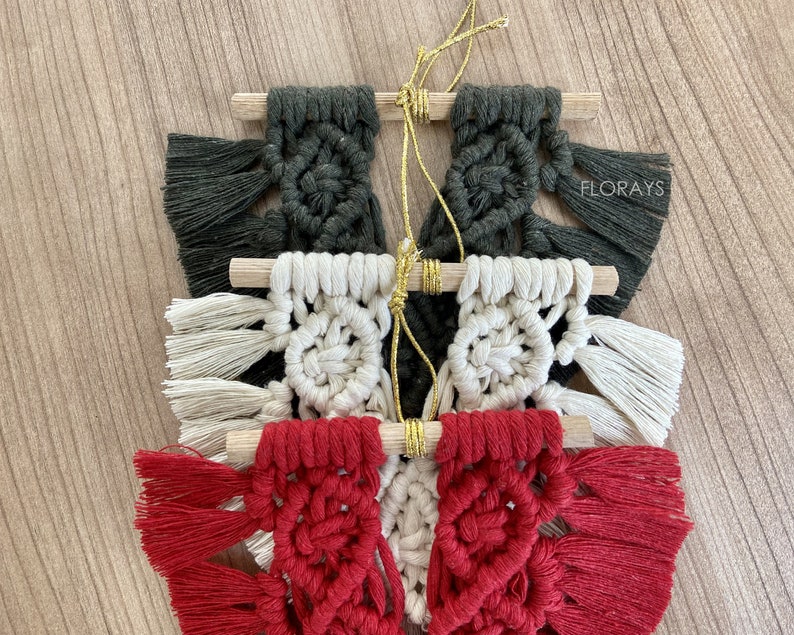 Patrón de minihoja de macramé: Tutorial para principiantes (Descarga digital) imagen 3