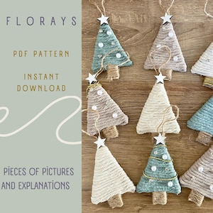 Macrame Christmas Tree Ornament Pattern: Scandinavian Holiday Decor (PDF Pattern)