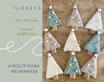 Macrame Christmas Tree Ornament Pattern: Scandinavian Holiday Decor (PDF Pattern)