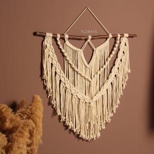 Macrame Wall Hanging Woven Tapestry, Macrame Headboard, Macrame Mural Boho Chic Wall Decor Over The Bed Headboard Tapestry Personalized Gift