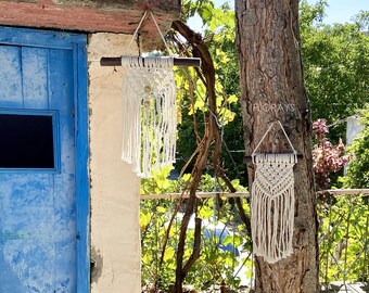 Small Macrame Wall Hanging: Boho Home Decor Gift
