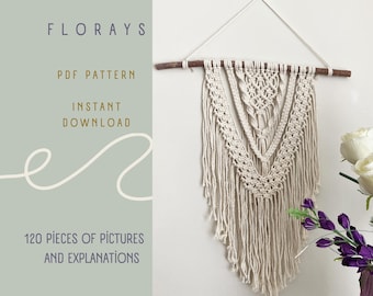 Beginner Macrame Wall Hanging Pattern: DIY Home Decor (PDF)