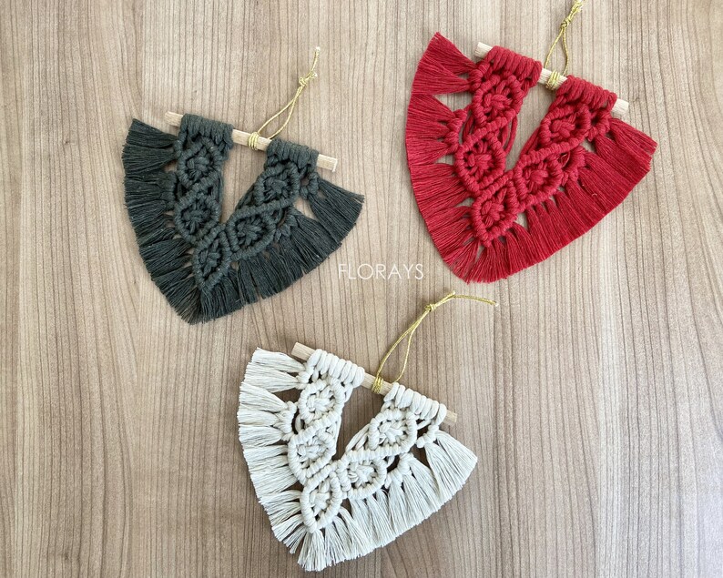 Patrón de minihoja de macramé: Tutorial para principiantes (Descarga digital) imagen 5