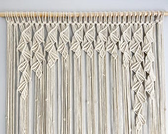Gordijn macraméblad: boho-huwelijksachtergrond, wanddecoratie
