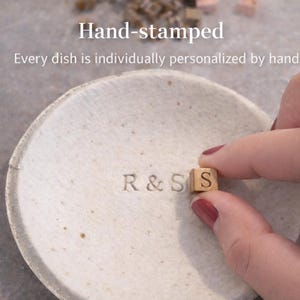 Engagement ring dish / wedding ring dish / personalised custom gift for couple / engagement gift / wedding gift ring holder date initials UK image 4