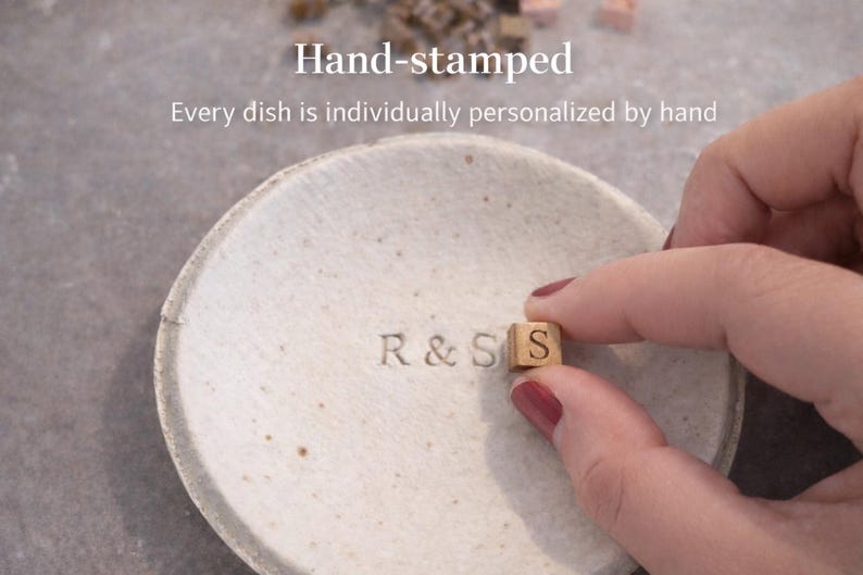 Engagement ring dish / wedding ring dish / personalised custom gift for couple / engagement gift / wedding gift ring holder date initials UK image 4