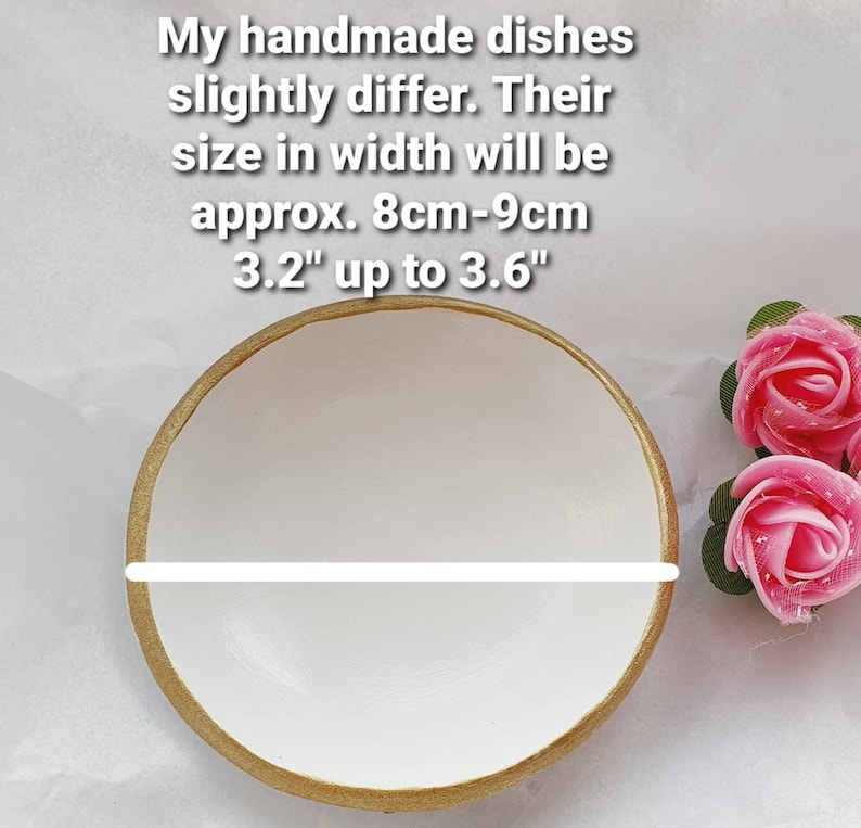 Engagement ring dish wedding ring dish personalised ring dish gift custom monogram UK initials date names gold clay ring holder