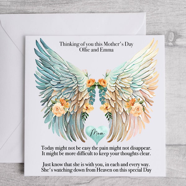 MOTHERS DAY SYMPATHY | Thinking of You on Mother's Day Card | Sympathy Loss Card | Mothers Day without Mum | Personalised Sympathy Card