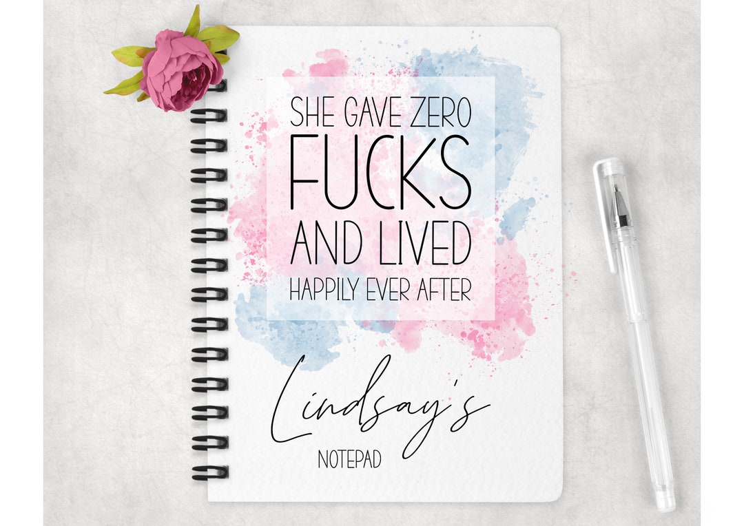 PERSONALISED SWEARY NOTEBOOK A5 Profanity Notebook Personalised Rude