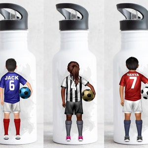 PERSONALISED FOOTBALL BOTTLE | Football Water Bottle | Boys Football Water Bottle | Personalised Water Bottle Kids | Soccer | Football