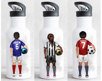 PERSONALISED FOOTBALL BOTTLE | Football Water Bottle | Boys Football Water Bottle | Personalised Water Bottle Kids | Soccer | Football