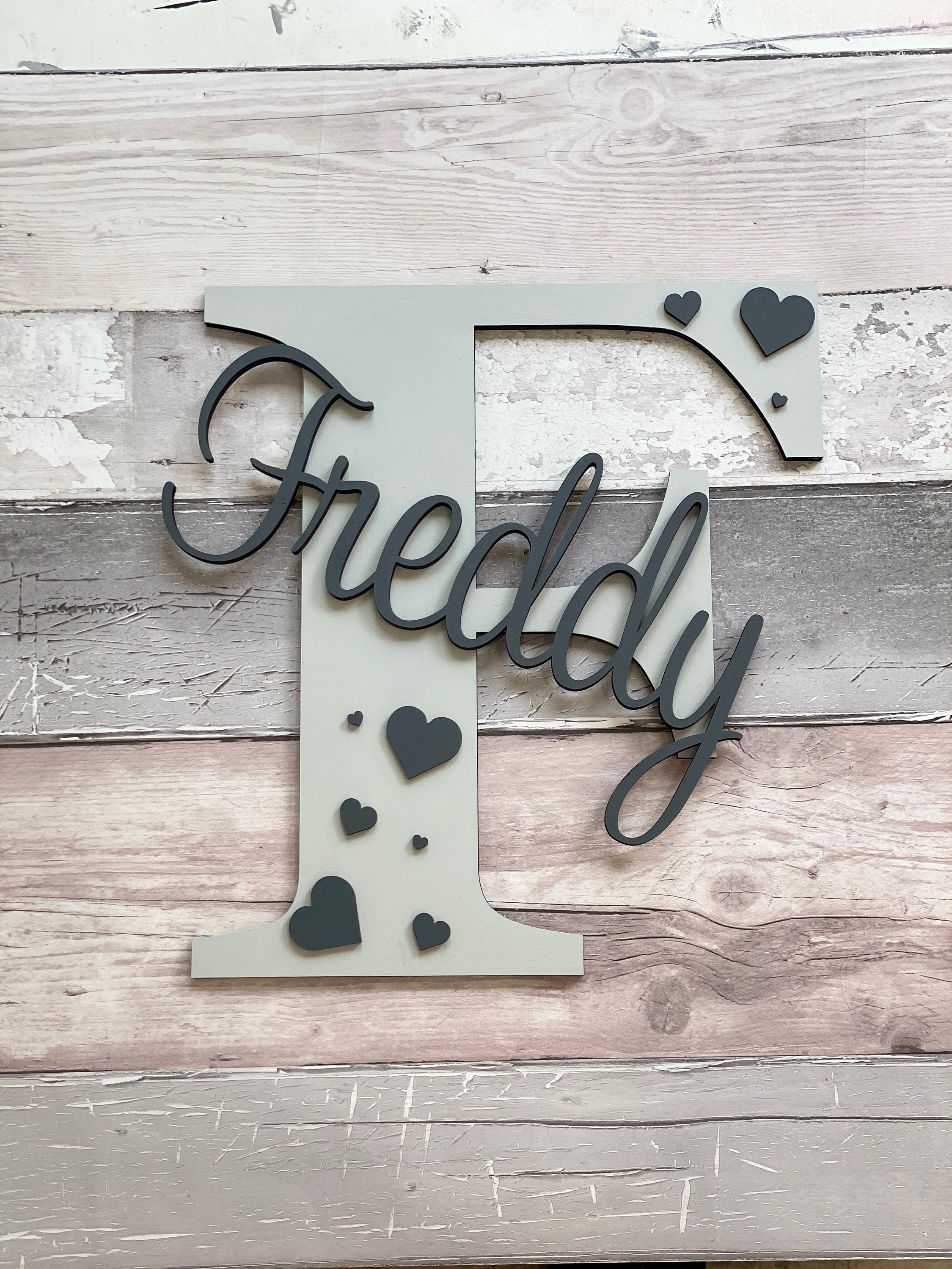 Wall hanging letters personalised nursery letter wooden Etsy
