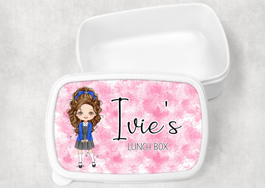 GIRLS LUNCH BOX Back to School Lunch Box Girl Character Etsy UK
