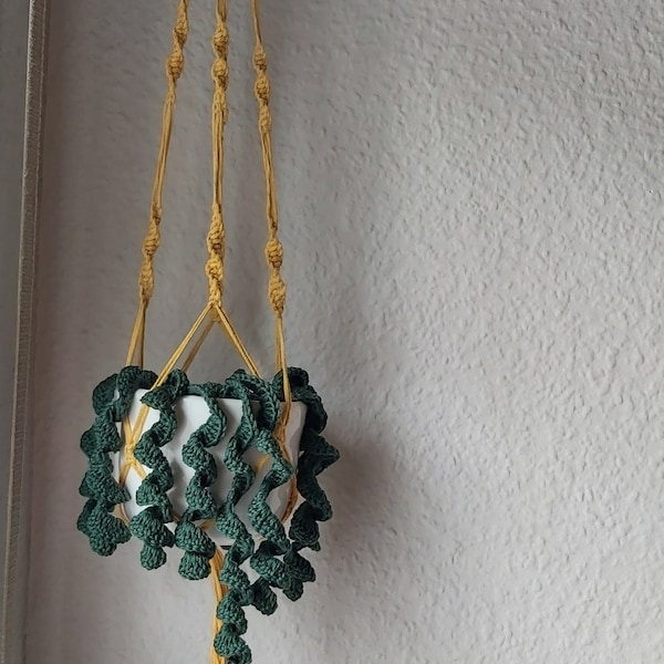 Simple Macrame Plant Hanger / Hanging Flower Pot Holder / Plant Holder / Hanging Planter /  Modern Macrame /