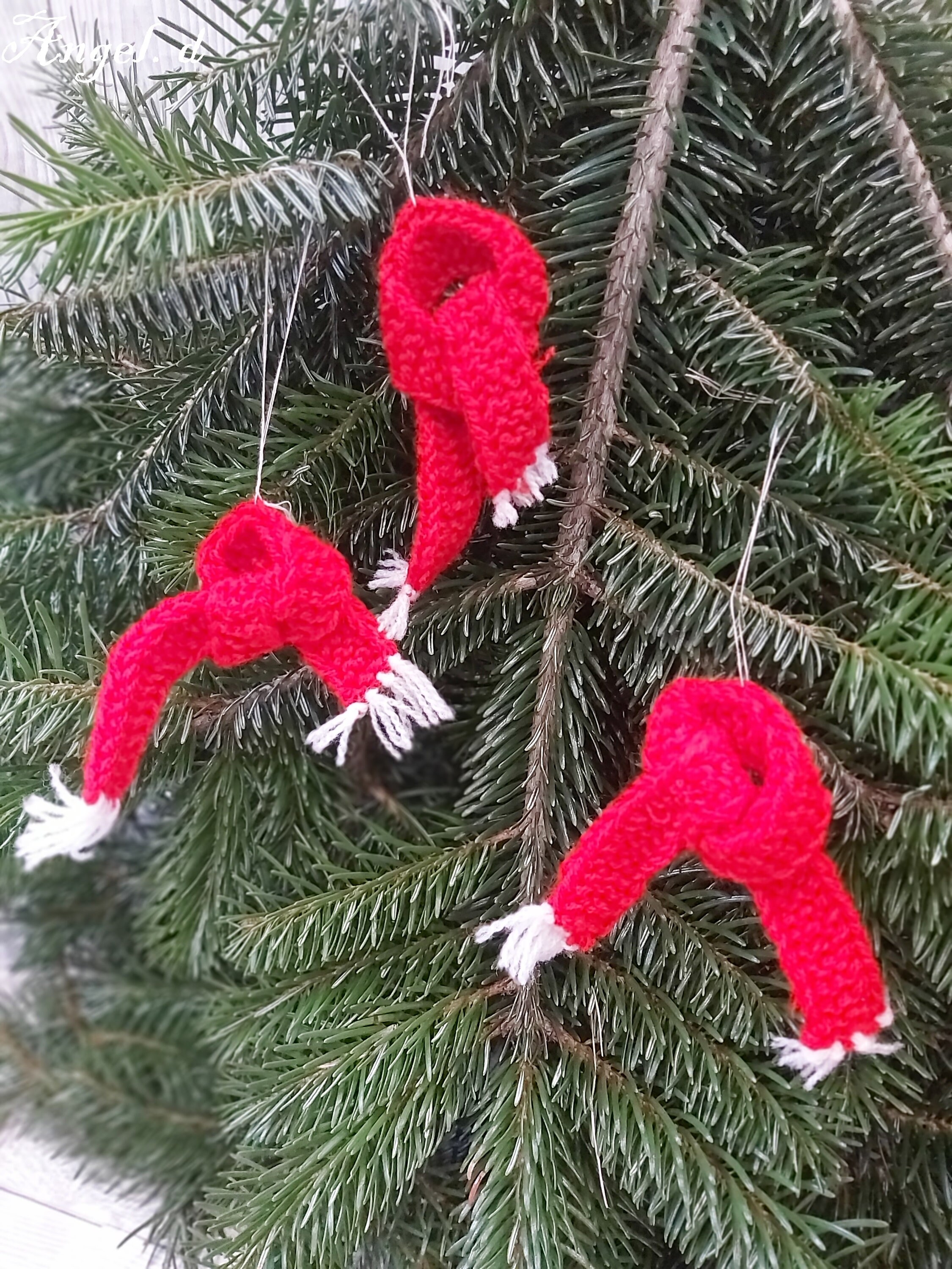 Unique handknitted Christmas tree decorations. Etsy