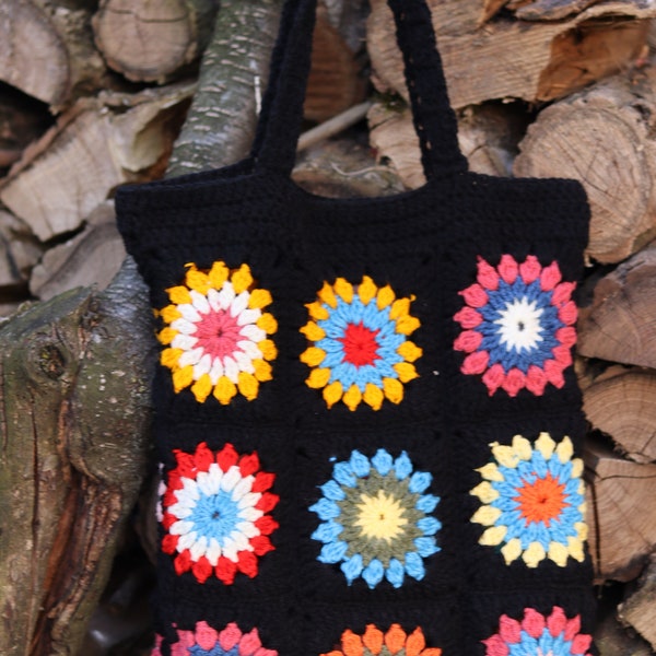 Crochet bag, festival bag, strandbag