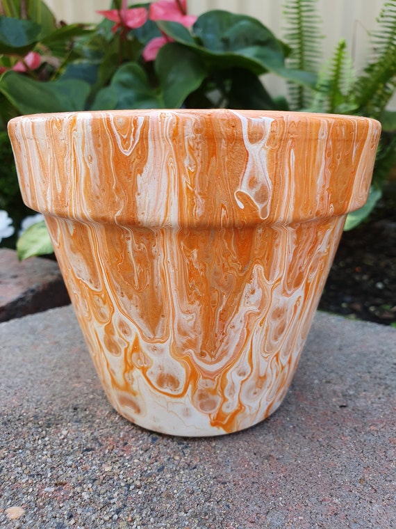 Unique Hand Painted Pot Etsy