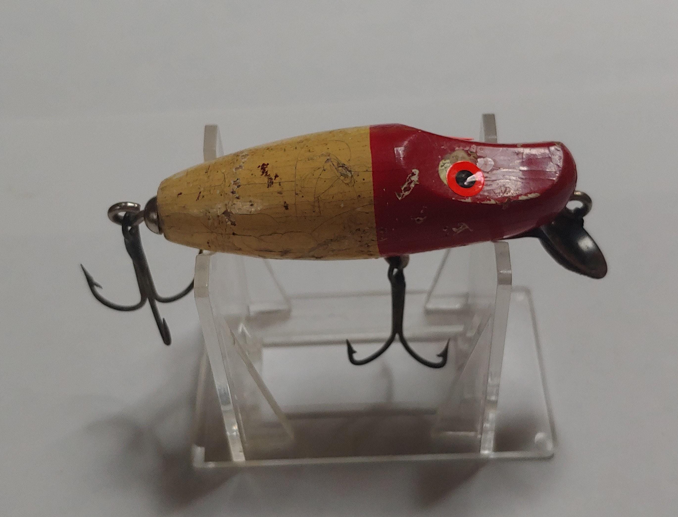 Leurre Crankbait Bois Horroks-Ibbotson Lippy Joe Minnow – Vintage Années 40-50 – Pêche Eau Douce