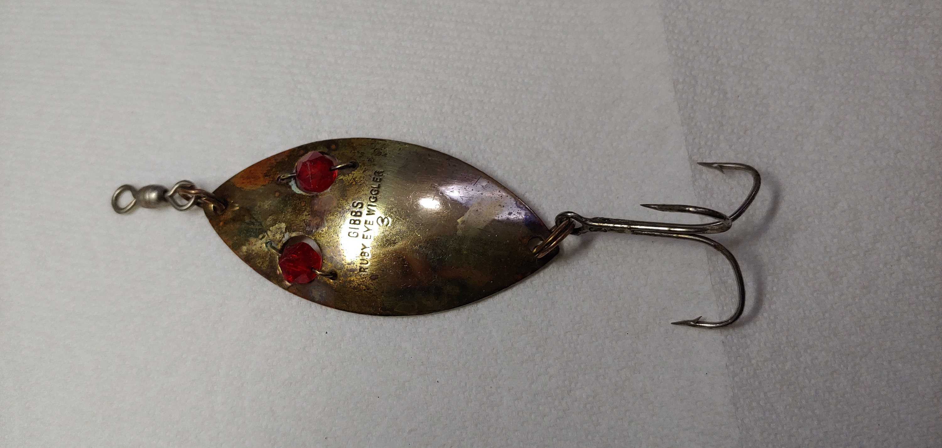 ORIGINAL FORCED Gibbs Ruby Eye Wiggler No. 3.5 From 1960s -  Canada