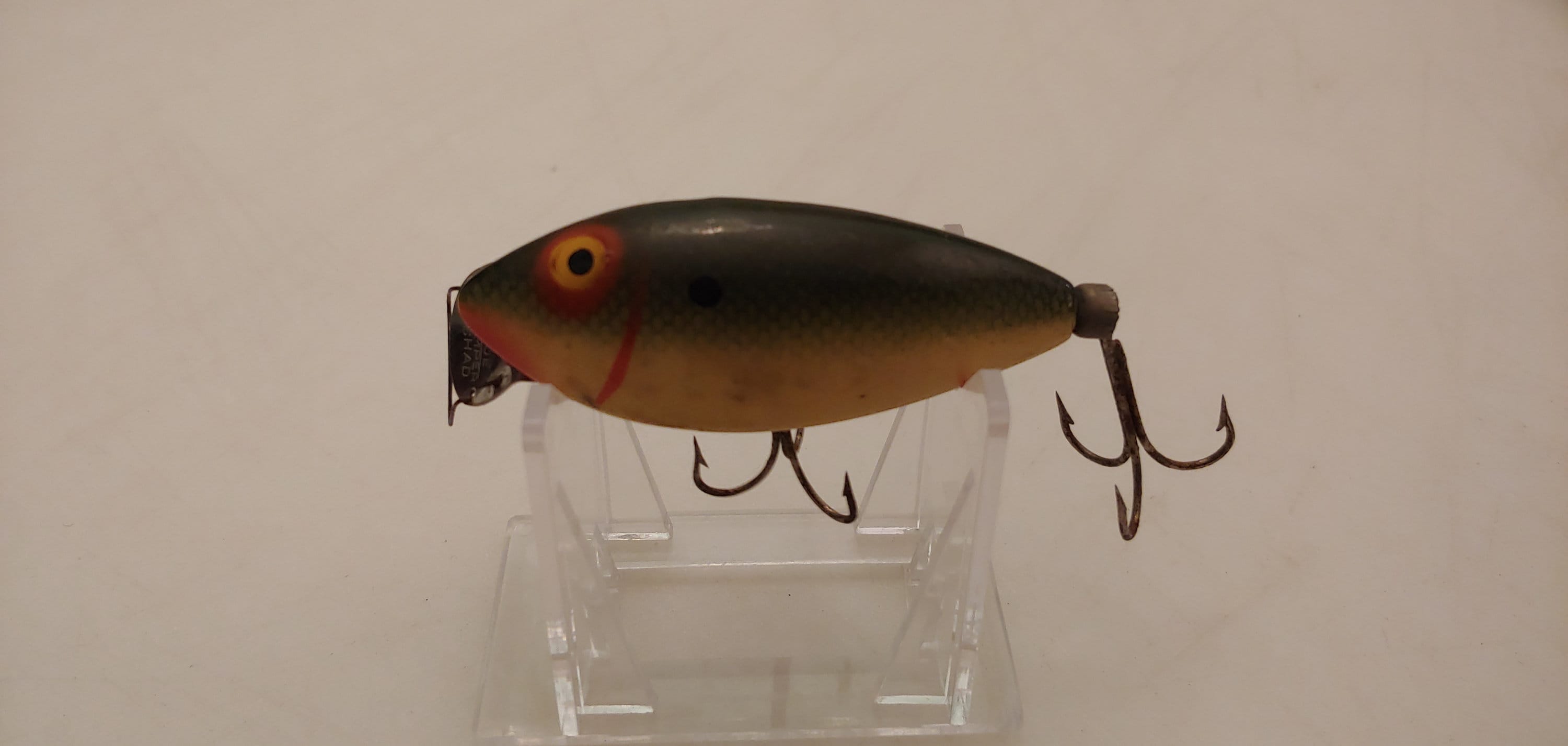 Vintage True Temper Crippled Speed Shad Old Fishing Lure Red Head