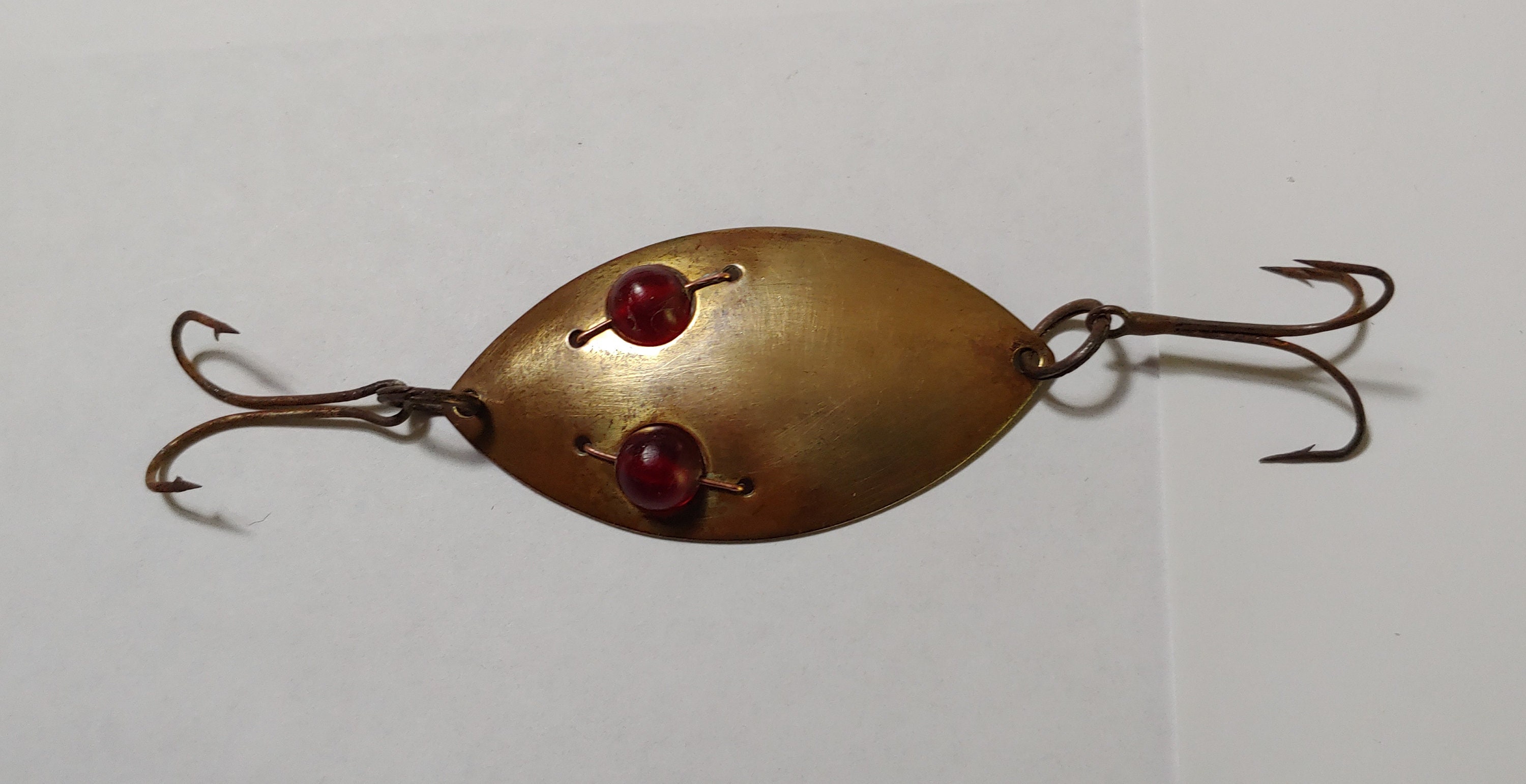 OLD Brass Red Eye Wiggler from the 1940s