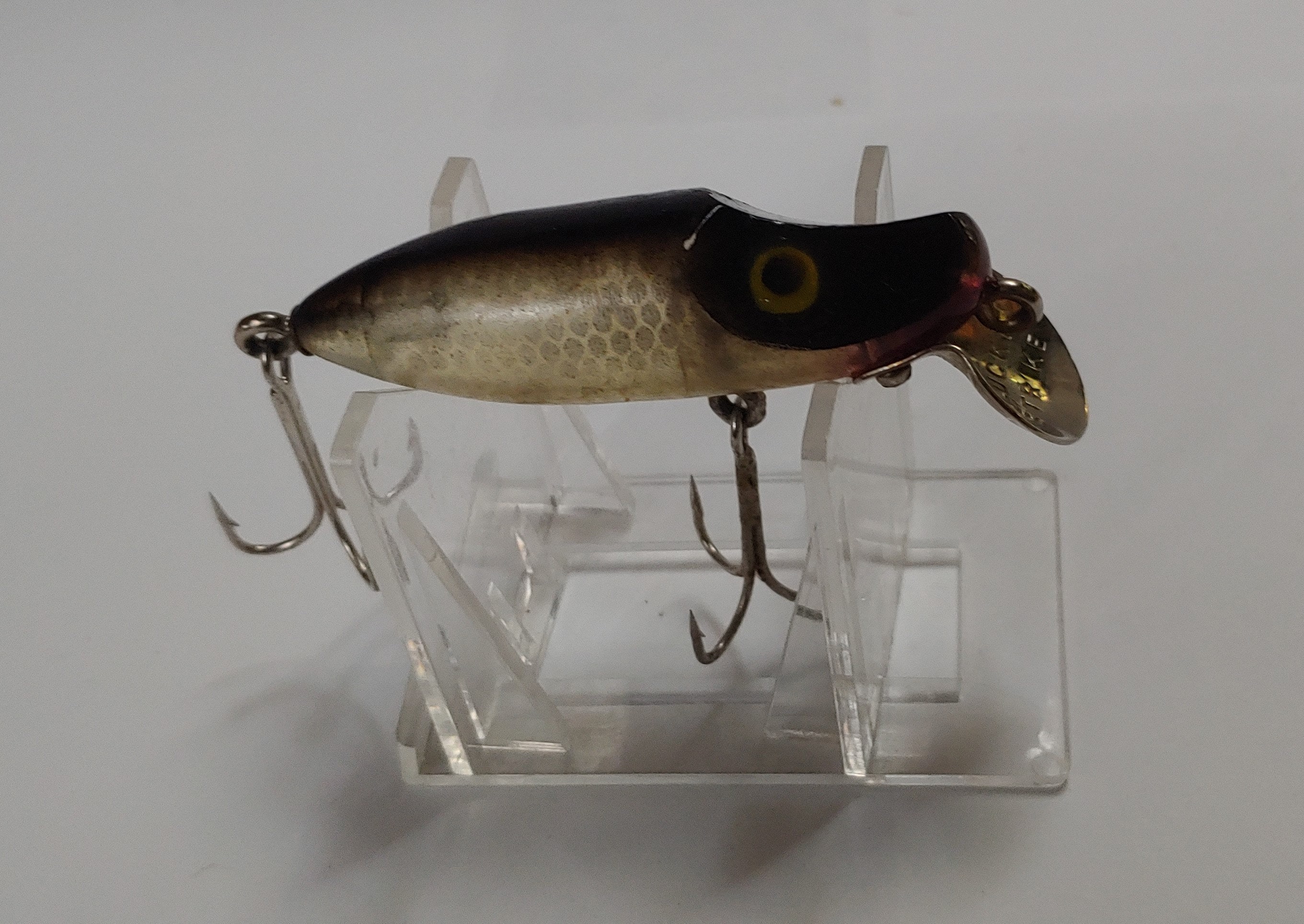 Vintage HEDDON JOINTED VAMP Minnow Wood Fishing Lure Antique Tackle Box Bait  5