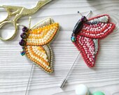 Butterfly.Butterfly brooch.Butterfly beads.Decoration in the form of a butterfly.A beaded brooch.Handmade butterfly