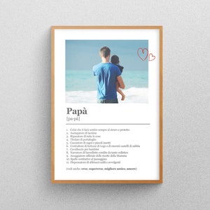 Quadretto Papà PDF - Festa del Papà - digitale per stampa - Idea regalo nascita - regalo genitori - poster ricordo - stampabile - printable