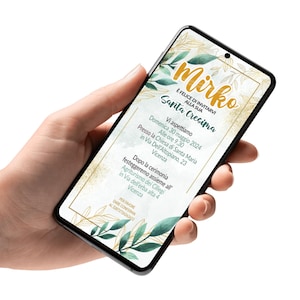 INVITO digitale SANTA CRESIMA - invito per festa Cresima - invito Cresima per WhatsApp, email e social - invito Sacramento Cresima