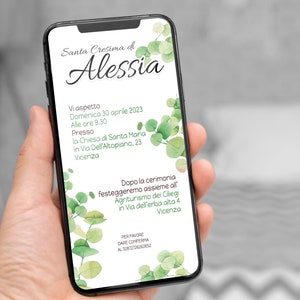 INVITO digitale SANTA CRESIMA - invito per festa Cresima - invito Cresima per WhatsApp, email e social - invito Sacramento Cresima