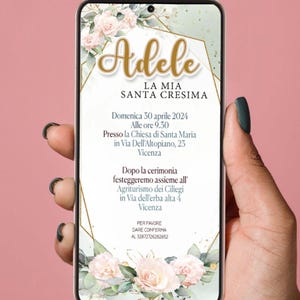 INVITO digitale SANTA CRESIMA - invito per festa Cresima - invito Cresima per WhatsApp, email e social - invito Sacramento Cresima