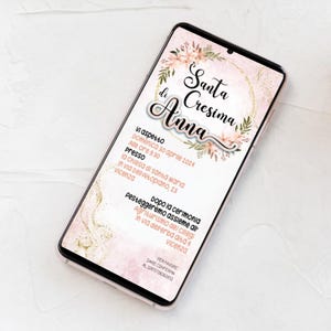 INVITO digitale SANTA CRESIMA - invito per festa Cresima - invito Cresima per WhatsApp, email e social - invito Sacramento Cresima