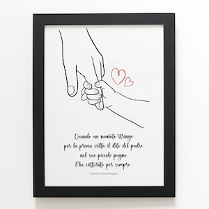 Quadretto Papà PDF - Festa del Papà - digitale per stampa - Idea regalo nascita - regalo genitori - poster ricordo - stampabile - printable