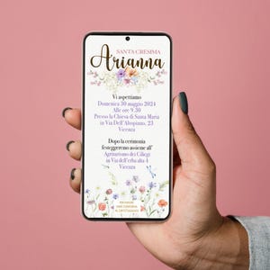 INVITO digitale SANTA CRESIMA - invito per festa Cresima - invito Cresima per WhatsApp, email e social - invito Sacramento Cresima