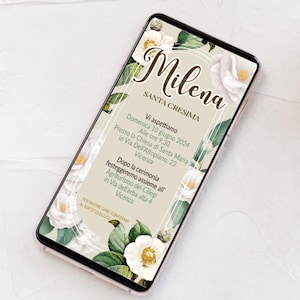 INVITO digitale SANTA CRESIMA - invito per festa Cresima - invito Cresima per WhatsApp, email e social - invito Sacramento Cresima