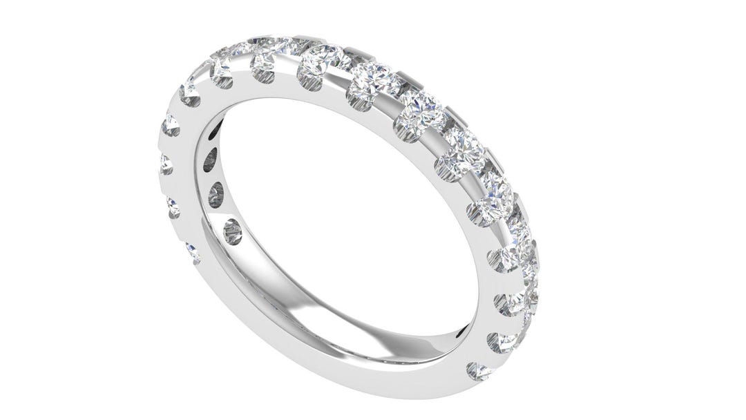 Diamond Eternity Band 3D CAD Model Round Cut Ring STL 3DM File - Etsy