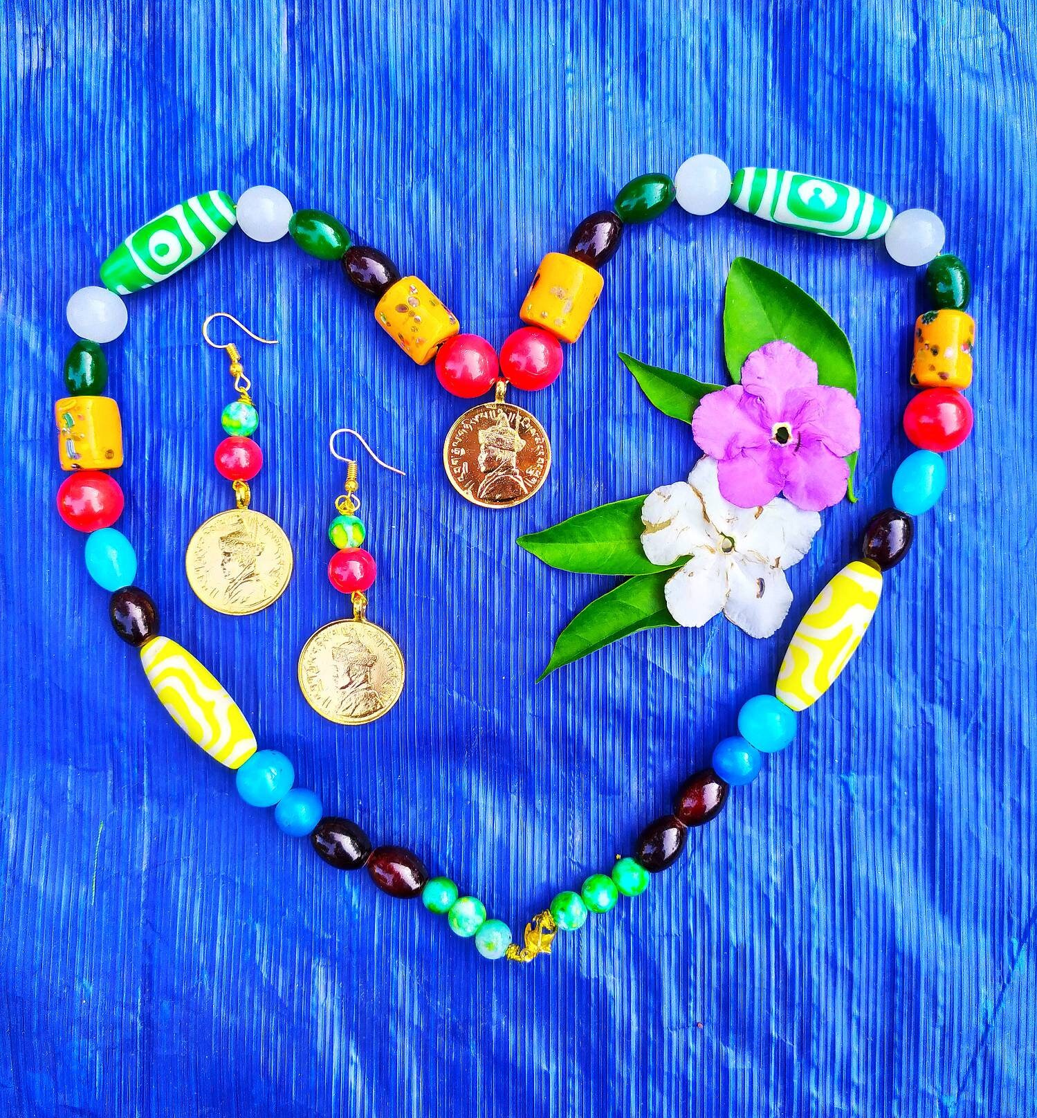 Necklace and Earrings Jewellery set handmade from traditional Etsy