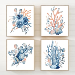 Coral Reef Wall Art Ocean NAUTICAL Prints Frames or Canvas - Etsy