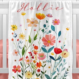 Personalized Wildflower Blanket Gift