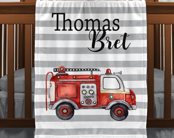 baby boy fire truck crib bedding