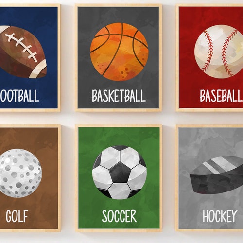 Sports Quotes Wall Decor Sports Boy Wall Art Prints or Canvas Etsy