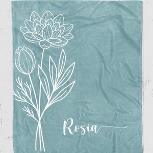 Birth Month Flower Blanket - Personalized Gift