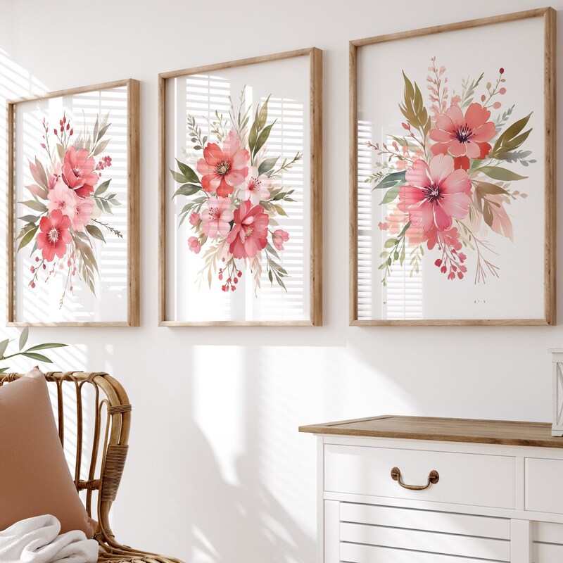 Picture of Sage Green and Coral Coastal Wall Art, Lobster Crab Shell Print ... - Etsy