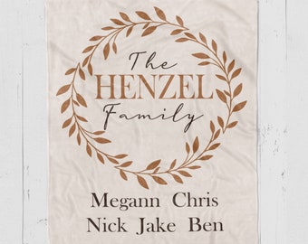 Custom Family Blanket, Family Names Blanket, Couples Gift Personalized Wedding Gift, Marriage Blanket Gift, Wedding Anniversary Gift Blanket