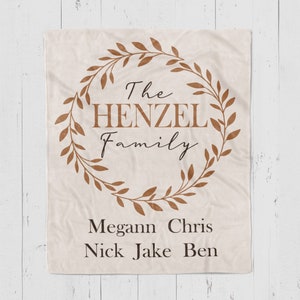 Custom Family Blanket - Christmas Family Names Blanket - Couples Gift Personalized Wedding Gift - Marriage Blanket Gift - Anniversary Gift