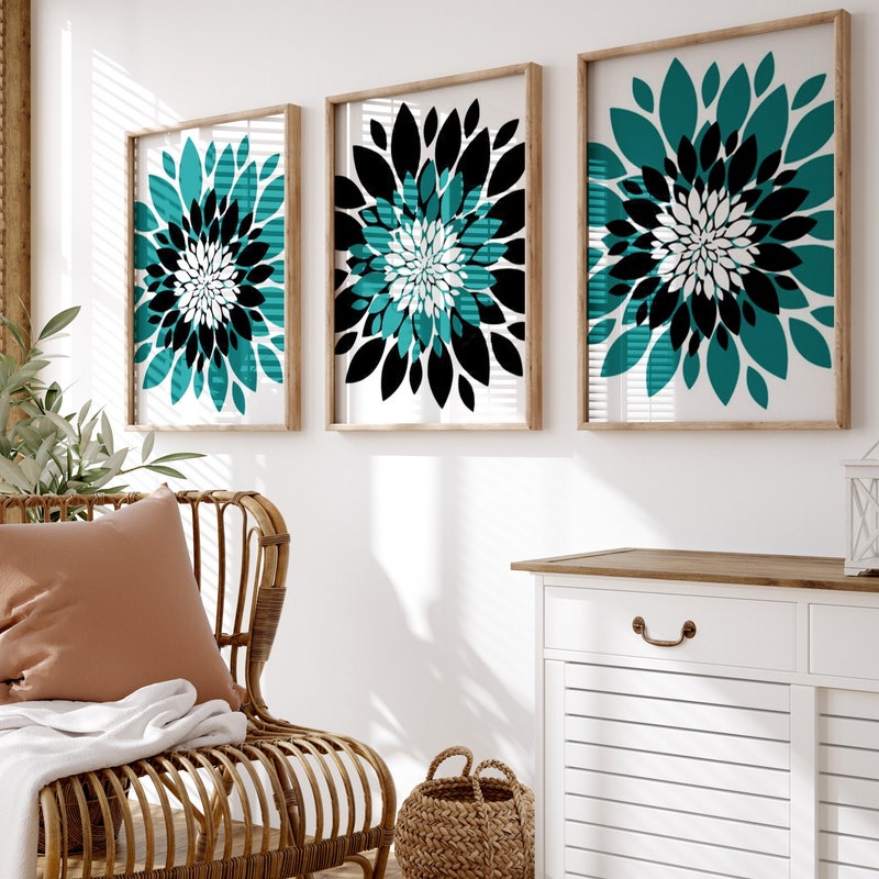 Turquoise Bathroom Wall Art - Etsy