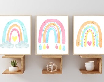 rainbow artwork for nursery