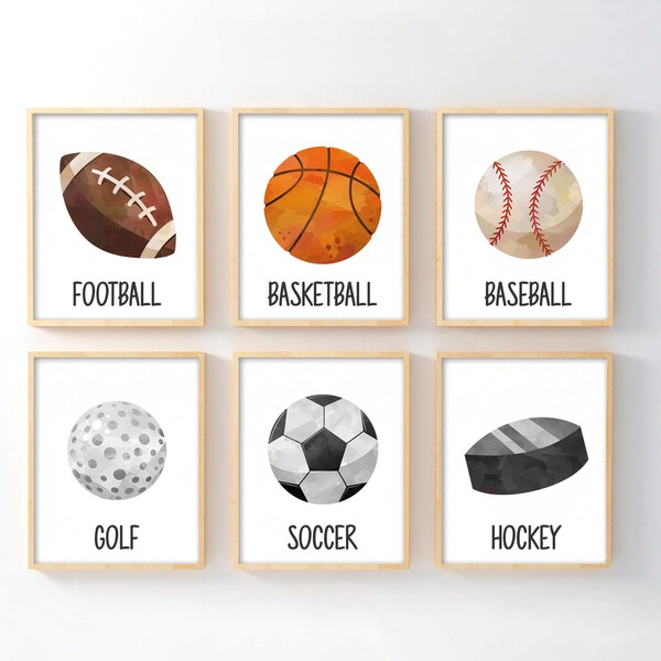 Toddler Sports Room Wall Art Etsy