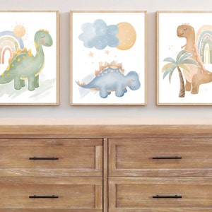 Ensemble de 3 décorations murales dinosaures