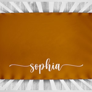 Personalized Baby Crib Sheet: Boho Nursery Bedding, Monogram Name Sheet